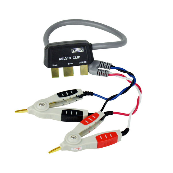 ZIBOO ZB-L100K Handheld-LCR-Testclip, universelle digitale Brücken-Kelvin-Testlinie, SMD-Chip, Verwendung für DE-5000 LCR-Messgerät