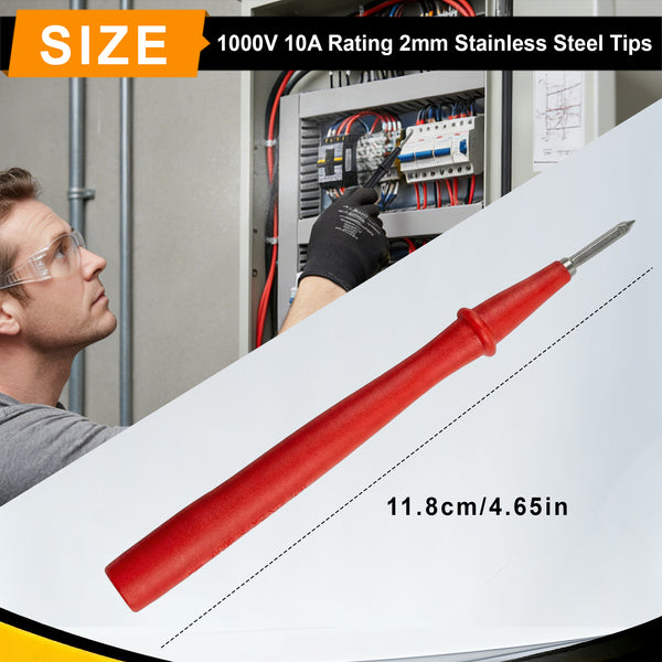 ZIBOO TP1 Slim-Reach Flachklingen-Prüfspitzen mit Edelstahlspitze, 1000 V Spannung, 10 A Stromverwendung für T5-1000, T5-600