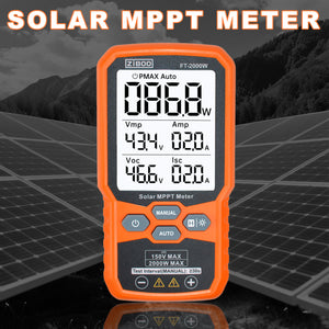 ZIBOO Solar Panel MPPT Meter Photovoltaic Multimeter PV Module Power