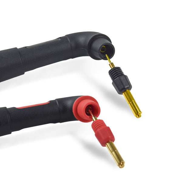 ZIBOO L2020 Generisches gebogenes Kabel, Stifttyp, 4-polige Sonde, Stiftkabel, kompatibel mit Hioki BT3554-10/11, BT3563, BT3562, BT3561, UNIT UT-677A Batterietester, Batterie-HiTester, Handbatterietester