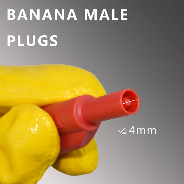 ZIBOO ZB-X13 Stackable Banana to Banana Plug Test Leads,Test Cable Wire for Multimeter,Circuit Testing,4mm Banana Male Plugs Fully Insulated Stackable Shrouded
