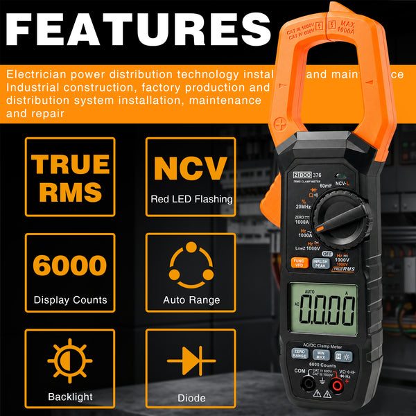 ZIBOO 376 Digital Clamp Meter