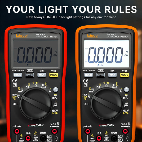 ZIBOO 17B PRO True RMS Digital Multimeter