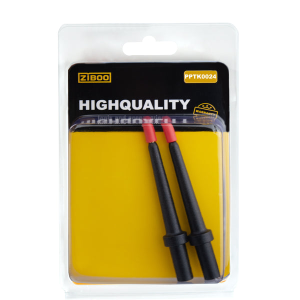 ZIBOO - 2Pk 4Mm Banana Jack 3 Tip Black (PPTK0024) ,Use for Autel Circuit Tester Power Circuit Probe