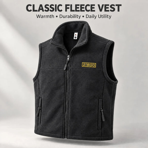 ZIBOO Classic Heavyweight Polar Fleece Vest - Size 4XL