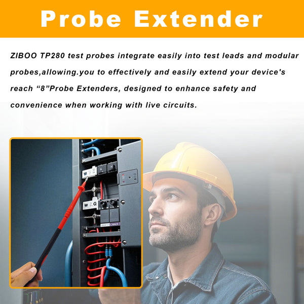 ZIBOO TP280 Prüfspitzenverlängerungen, kompatibel mit Fluke L210 Prüfspitzenleuchte und Verlängerungsset