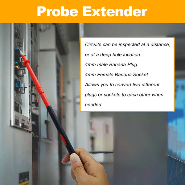 ZIBOO TP280 Prüfspitzenverlängerungen, kompatibel mit Fluke L210 Prüfspitzenleuchte und Verlängerungsset