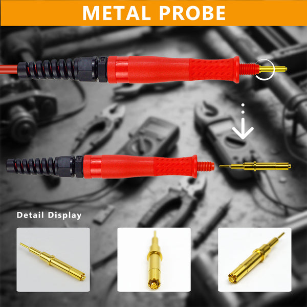 ZIBOO L2010 Pin Type 4 Terminal Probe Compatible with Hioki BT3554,BT3554-01 Battery HiTester,Handheld Battery Tester, Replaceable Probe Tip