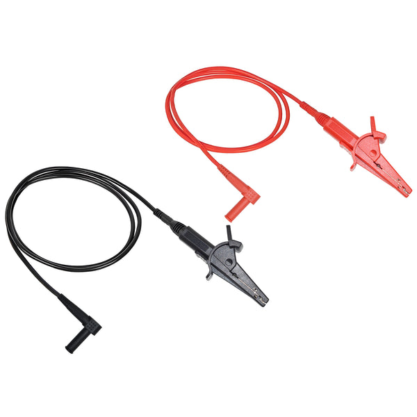 ZIBOO 69381 Alligator Clip Test Leads, Heavy-Duty Banana Plug Replacement Leads, 3-Foot