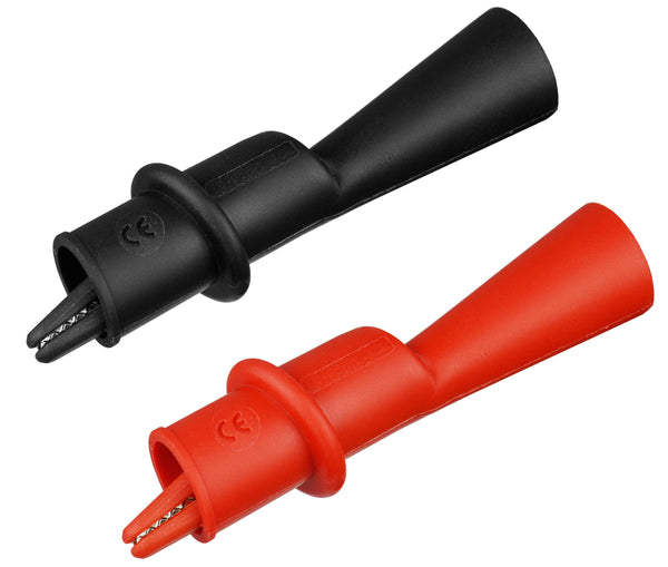ZIBOO AC175 Threaded Slide-On Alligator Clip Set with Flexible Boots, Compatible with Fluke TL71, TL75, TL175 and TP175 Test Leads