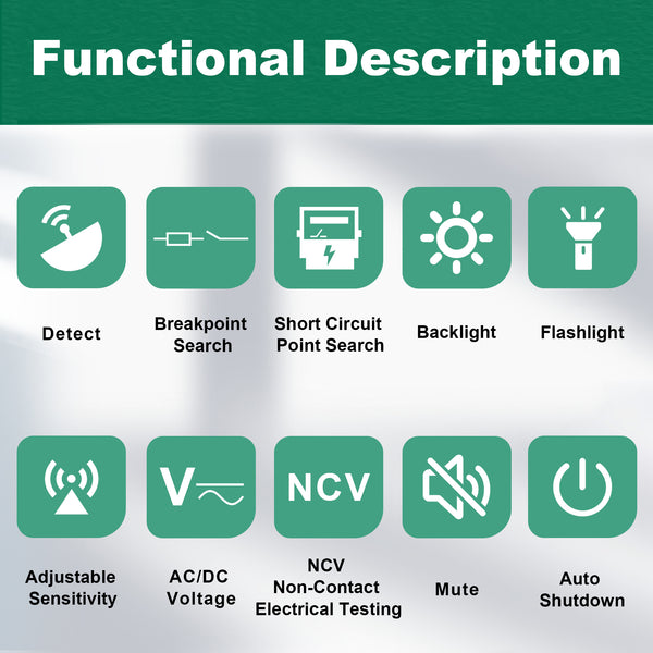 ZIBOO MS6818 Wire Tester Networkphone Cable Detector Locator Meter Tracker