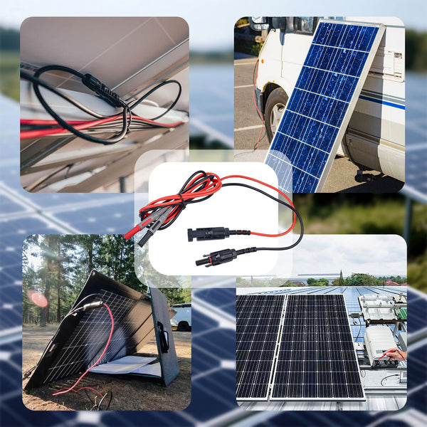 ZIBOO PVLEAD1 Solar MC4 auf 4 mm Messleitungssatz, Solar-Testkabel 1000 V/20 A für Photovoltaik-Solarpanelsysteme, kompatibel mit Fluke 87VMAX-PVLEAD1, SMFT-1000