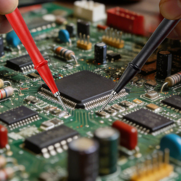 ZIBOO TP2 2-teiliges Prüfspitzenset mit schmaler Reichweite und Edelstahlspitze, 1000 V Spannung, 10 A Strom, 2 mm Spitzendurchmesser, Verwendung für T5-1000, T5-600