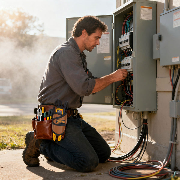 ZIBOO HT-8 Leather Holster Compatible with Fluke T6-1000 T6-600,T5-1000, T5-H5-1AC H-T6