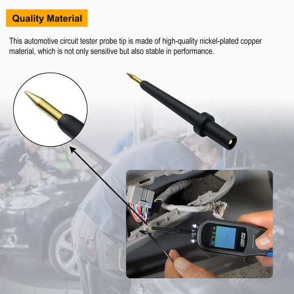 ZIBOO - 2Pk 4Mm Banana Jack 3 Tip Black (PPTK0024) ,Use for Autel Circuit Tester Power Circuit Probe