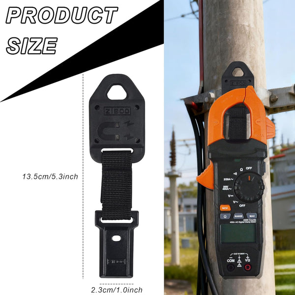 ZIBOO 69417 Rare Earth Magnet Multimeter Hanging Strap Kit Compatible with Klein Tools Meters MM400,MM300, CL600, CL700, CL800, CL900,MM600, MM700,CL390,CL445,MM325,CL450,CL120