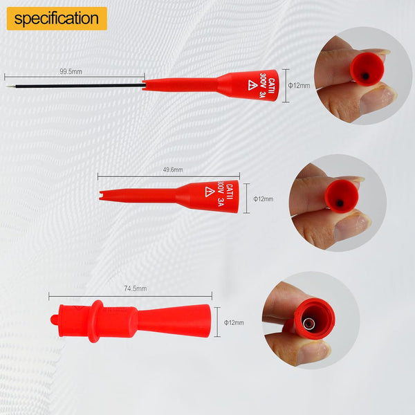 ZIBOO ZB920 Test Probe Adapter Set, 300V Voltage, 3A Current, Compatible with FLUKE Test Lead Sets Substitute for TP920