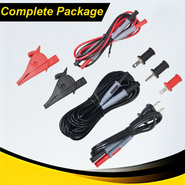 ZIBOO ET450 Accessory Kit-Universal Circuit Breaker Finder Adapter Set,  incluidng Lead Adapters,AC Outlet Plug to Banana Plug Attach to Alligator Clips, Outlet Tabs/Prongs,