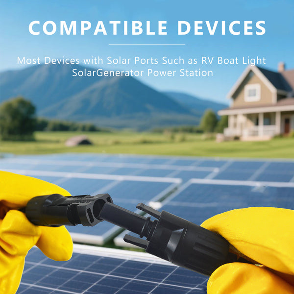 ZIBOO PVLEAD1 Solar MC4 auf 4 mm Messleitungssatz, Solar-Testkabel 1000 V/20 A für Photovoltaik-Solarpanelsysteme, kompatibel mit Fluke 87VMAX-PVLEAD1, SMFT-1000