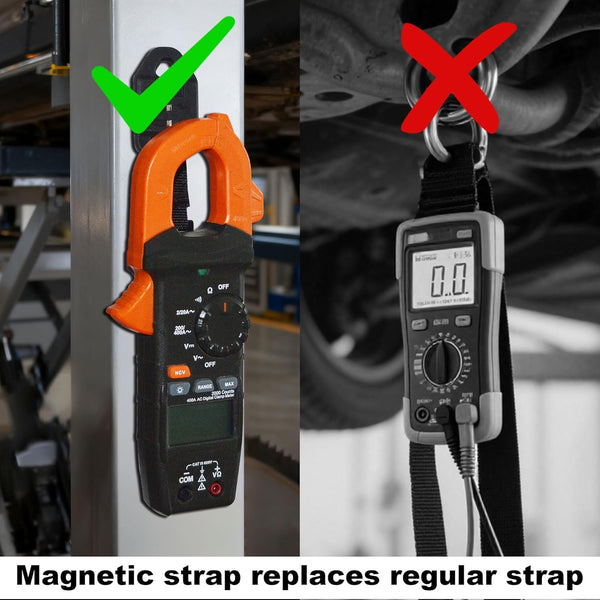 ZIBOO 69417 Rare Earth Magnet Multimeter Hanging Strap Kit Compatible with Klein Tools Meters MM400,MM300, CL600, CL700, CL800, CL900,MM600, MM700,CL390,CL445,MM325,CL450,CL120