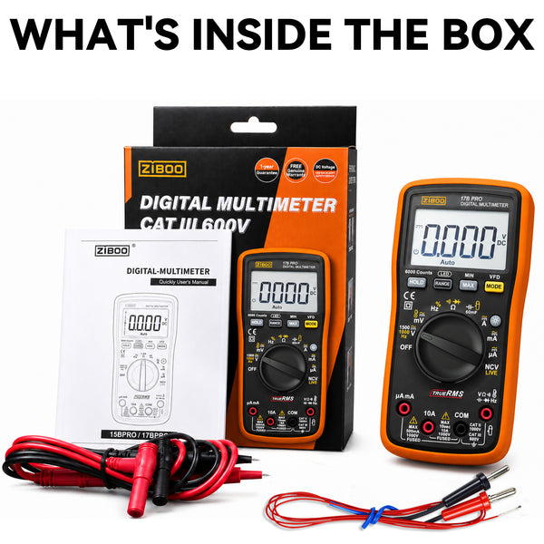 ZIBOO 17B PRO True RMS Digital Multimeter