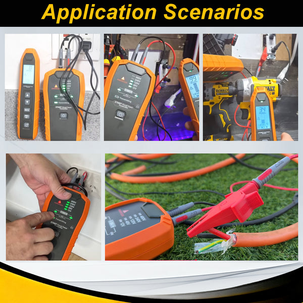 ZIBOO ET450 Accessory Kit-Universal Circuit Breaker Finder Adapter Set,  incluidng Lead Adapters,AC Outlet Plug to Banana Plug Attach to Alligator Clips, Outlet Tabs/Prongs,