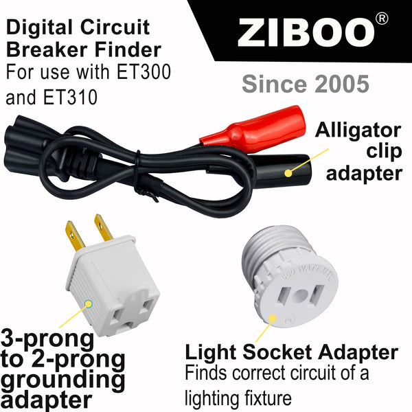 ZIBOO 69411 Leistungsschalter-Finder-Zubehörsatz, Leistungsschalterkabel und Adapter
