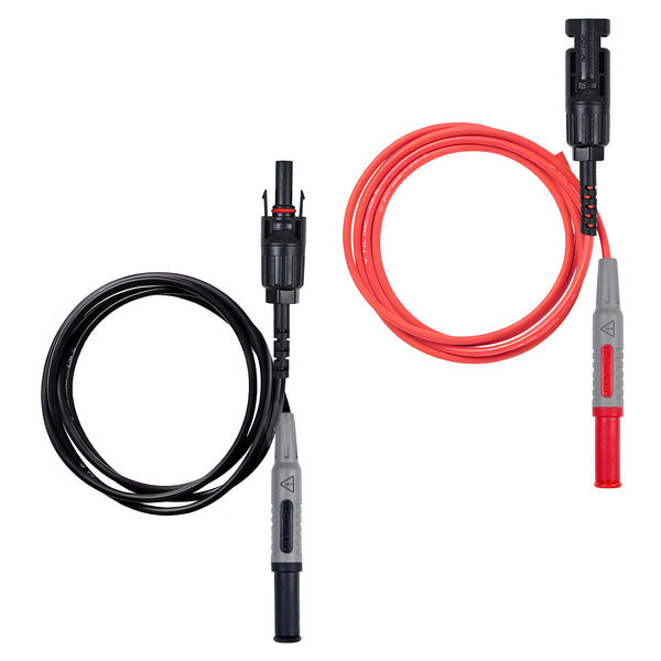 ZIBOO PVLEAD1 Solar MC4 auf 4 mm Messleitungssatz, Solar-Testkabel 1000 V/20 A für Photovoltaik-Solarpanelsysteme, kompatibel mit Fluke 87VMAX-PVLEAD1, SMFT-1000