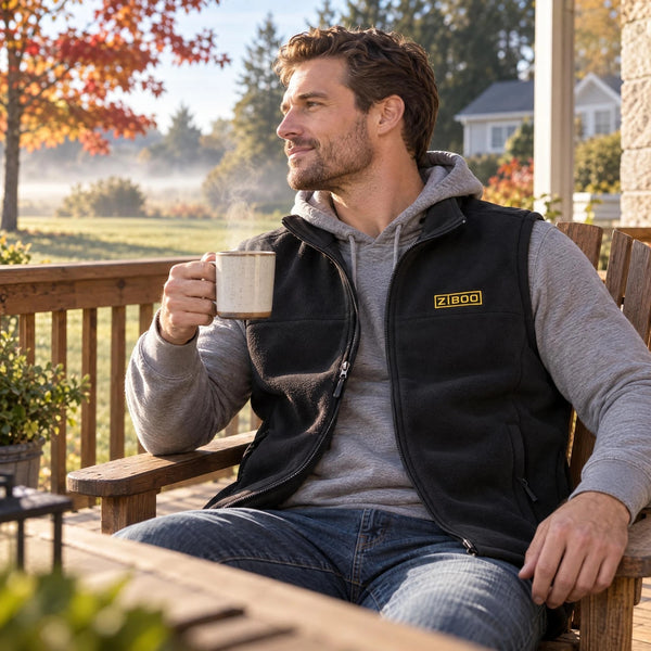 ZIBOO Classic Heavyweight Polar Fleece Vest - Size 4XL