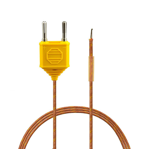 ZIBOO TP7 K-Type 4ft (1M) Standard Probe Thermocouples Fiberglass Coated Temperature Sensor Temperature Sensors Measure-40˚ to 950˚F(-40˚ to 510˚C) Use a multimeter