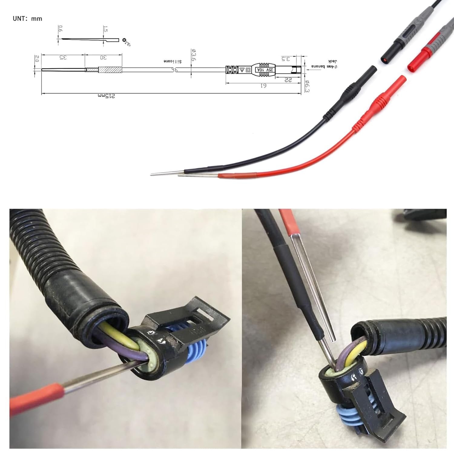ZIBOO 804 Back Test Probe Kit, Backprobing, Diagnostictesting