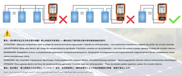 ZIBOO Solar Panel Tester MPPT Meter - 1000W Max Power, 80V/35A PV Module Tester for Voc/Isc, Open Circuit Voltage & Short Circuit Current, with Backlight & Data Hold  FT-1000W
