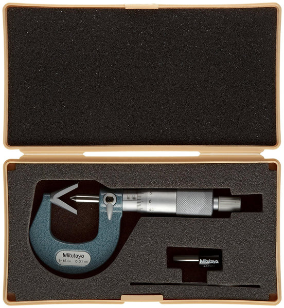 Mitutoyo114-103 V-Anvil Micrometer for 3 Flutes Cutting Head 25-40mm Range