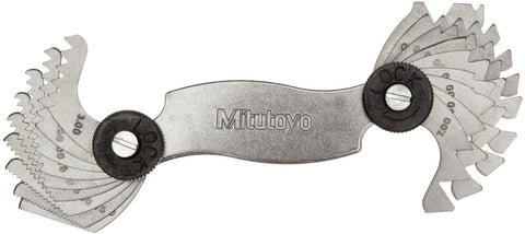 Mitutoyo 188-121, Screw Pitch Gage, 0.4mm to 7mm, 18 Leaves