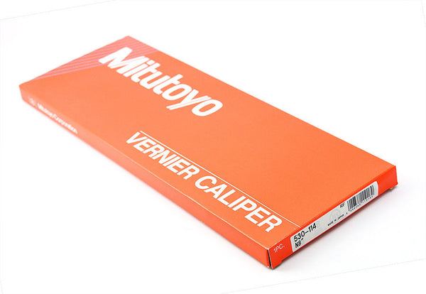 Mitutoyo 530-114 Vernier Caliper, Stainless Steel, Inch/Metric, 0-8" Range, +/-0