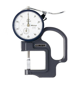 Mitutoyo 7315 Dial Thickness Gage, Groove Blade Anvil, 0-10mm Range